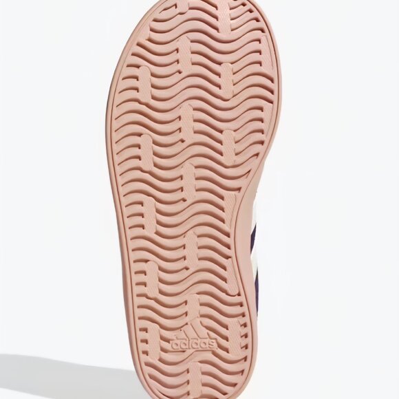 Adidas "VL COURT 3.0" Kids Sneakers- Aurora Plum/ZeroMetallic/Pink Gum- Size 4 - Picture 13 of 13